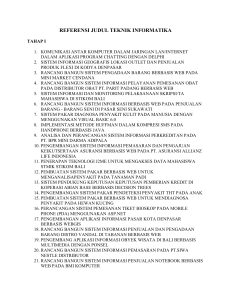 referensi judul teknik informatika