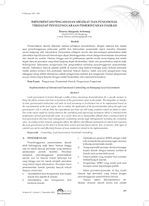 ImplementasI pengawasan melekat dan FungsIonal terhadap