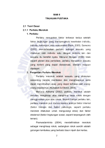 Faktor-Faktor yang Mempengaruhi Perilaku Merokok Mahasiswi di