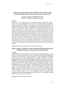 Antibiotic Utilization Of Pneumonia In Children Of 0