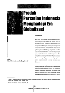 Tantangan Dan Strategi Produk Pertanian Indonesia Menghadapi