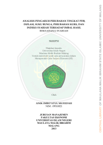 analisis pengaruh perubahan tingkat pdb, inflasi, suku bunga