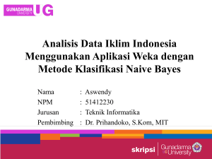 Analisis Data Iklim Indonesia Menggunakan Aplikasi Weka dengan