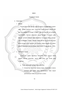 13 BAB II TINJAUAN TEORI A. Kehamilan 1. Definisi Periode