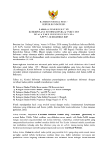 komisi informasi pusat republik indonesia laporan pemeringkatan
