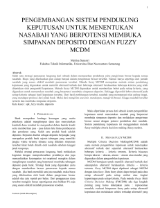 pengembangan sistem pendukung keputusan untuk menentukan