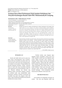 Evaluasi Pasca Huni Performansi Fisik Instalasi