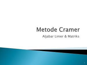 Metode Cramer