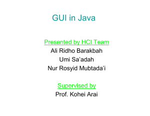 GUI in Java