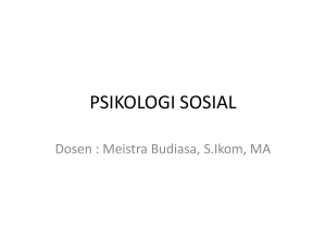 psikologi sosial - Meistra Budiasa