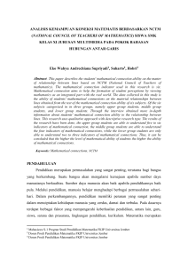 analisis kemampuan koneksi matematis berdasarkan nctm