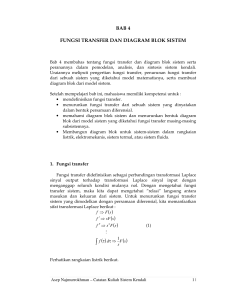 bab 4 fungsi transfer dan diagram blok sistem