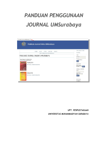 PANDUAN PENGGUNAAN JOURNAL UMSurabaya