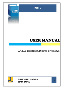 user manual - Ditjen Cipta Karya