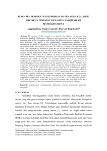 PENGARUH PENDEKATAN PENDIDIKAN MATEMATIKA