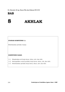 Dr. Marzuki, M.Ag. Buku PAI SMP - 7 Akhlaq-Bab -8