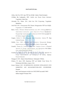 DAFTAR PUSTAKA Aditya, Alan Nur. 2010. Jago PHP dan MySQL