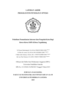 LAPORAN AKHIR PROGRAM P2M PENERAPAN