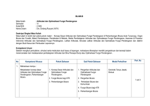 1 SILABUS Mata Kuliah : Artikulasi dan