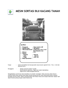 mesin sortasi biji kacang tanah