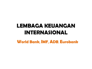 lembaga keuangan internasional