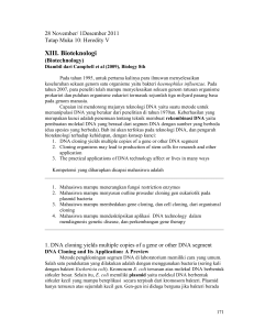 XIII. Bioteknologi