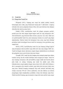 BAB II TINJAUAN PUSTAKA 2.1 Tanah liat 2.1.1 Pengertian Tanah