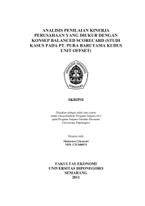 analisis penilaian kinerja perusahaan yang diukur