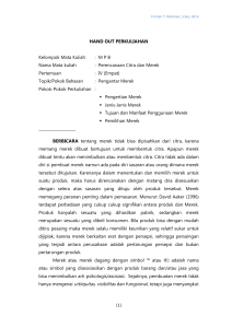 Perencanaan Citra dan Merek Pertemuan