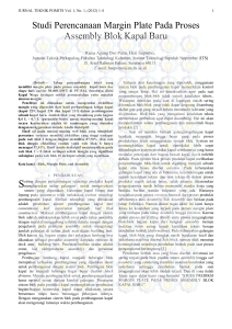 Studi Perencanaan Margin Plate Pada Proses Assembly Blok Kapal