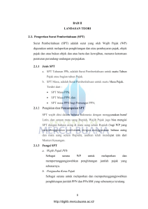 (SPT) Surat Pemberitahuan - Perpustakaan Universitas Mercu Buana