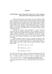 ABSTRAK Gustiadi Budiman : Model Matematika Interaksi Dua