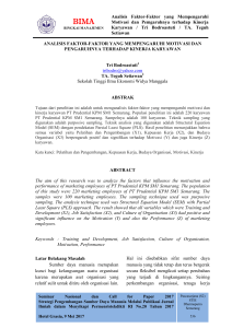 Analisis Faktor-Faktor yang Mempengaruhi Motivasi dan