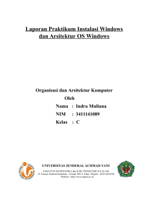 Laporan Praktikum Instalasi Windows dan Arsitektur OS