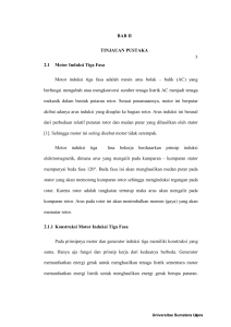 BAB II TINJAUAN PUSTAKA 2.1 Motor Induksi Tiga Fasa - USU-IR