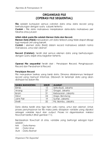 organisasi file (operasi file sequential)