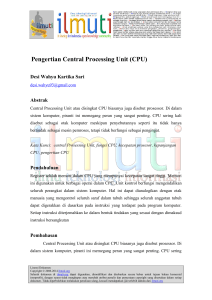Pengertian Central Processing Unit (CPU)