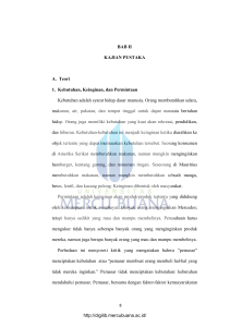 BAB II KAJIAN PUSTAKA A. Teori 1. Kebutuhan, Keinginan, dan