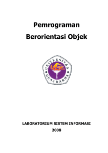 Pemrograman Berorientasi Objek