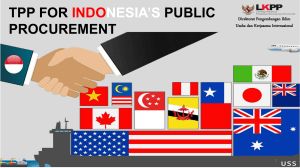 TPP FOR INDONESIA`S PUBLIC PROCUREMENT