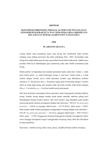 abstrak konstruksi bronjong sebagai alternatif penanganan longsor