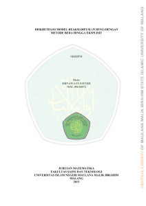 DISKRETISASI MODEL REAKSI-DIFUSI (TURING) DENGAN