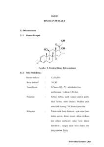 BAB II TINJAUAN PUSTAKA 2.1 Deksametason 2.1.1 Rumus