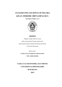 analisis inflasi sepuluh negara asean, periode 2009