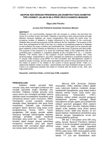 asupan gizi dengan pengendalian diabetes pada