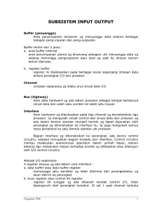 SUBSISTEM INPUT OUTPUT