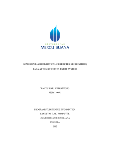 IMPLEMENTASI OCR (OPTICAL CHARACTER RECOGNITION