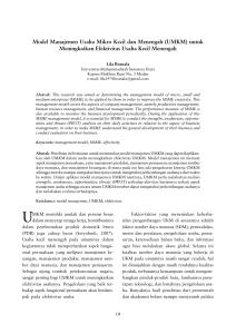 Model Manajemen Usaha Mikro Kecil dan - UC e