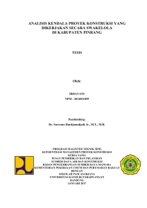 analisis kendala proyek konstruksi yang dikerjakan secara