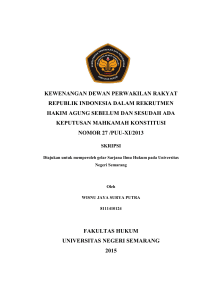 kewenangan dewan perwakilan rakyat republik indonesia dalam